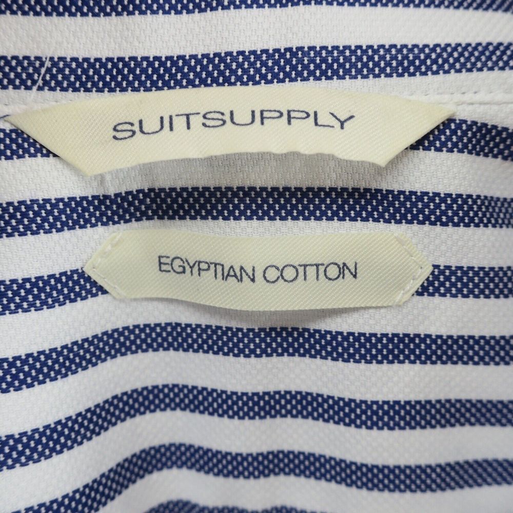 SuitSupply Egyptian Cotton Button Up Dress‎ Shirt Mens 41-7 / 16L - Picture 6 of 8